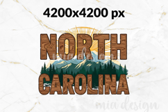 North Carolina State PNG, Blue Ridge Mountains Sublimation Product Image 2