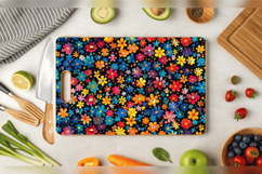 Tiny Rainbow Flowers Cutting Boards sublimation Designs Product Image 2