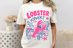 Lobster Lover PNG, Preppy Coastal Summer Sublimation Product Image 2