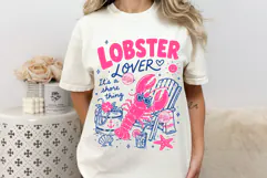 Lobster Lover PNG, Preppy Coastal Summer Sublimation Product Image 2