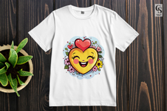Cute Heart Faces Clipart Sublimation PNG Product Image 2