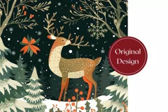 Christmas Tumbler Wrap, Christmas Snow Tumbler Template Product Image 2