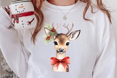 Watercolor Christmas Deer Sublimation Bundle, Christmas Deer Product Image 2