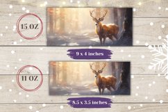 Winter Deer Mug Wrap Design, Winter Deer Sublimation PNG Product Image 2