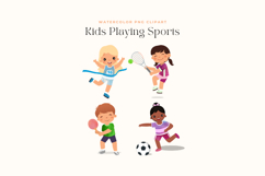 Kids Playing Sports Clipart Product Image 2