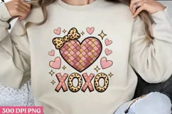 XOXO PNG, Retro Valentine Sublimation PNG Product Image 1