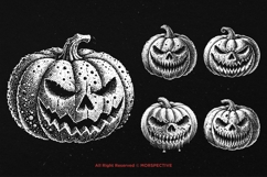 10 Bundle Dark Art Pumpkin Halloween Spooky Scary Horror Product Image 3