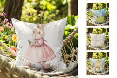 Easter Chick Pillow Designs, Floral Pillow Template Product Image 2