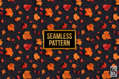 Dark Autumn Leaves Digital Paper Product Image 2