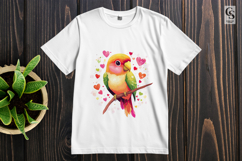 Colorful Lovebird Parrot Clipart Sublimation PNG Product Image 2