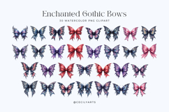 Enchanted Gothic Bows Clipart Bundle Product Image 2