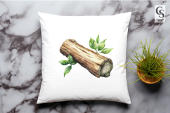 Rustic Wooden Log Clipart Sublimation PNG Product Image 2