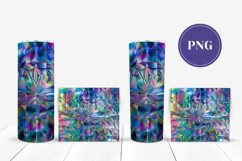 Holographic Tumbler Sublimation Designs, Summer Tumbler Wrap Product Image 2