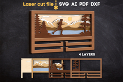 Running Medal Holder SVG laser cut file for Glowforge Product Image 2