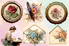 Vintage Floral Writing Clipart Bundle Product Image 3