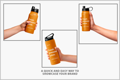 Reusable Water Bottle Mockup Held in Hand Product Image 2