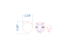 Halloween Goat Keychain SVG laser cut files for Glowforge Product Image 2
