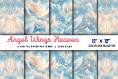 Angel Wings Heaven Clouds Stair JPG Product Image 1