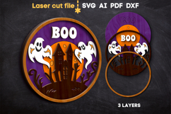 Halloween Ghost SVG laser cut file for Glowforge Product Image 2