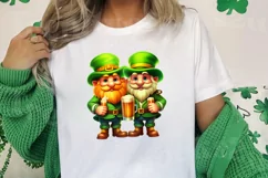 St Patricks Day Lucky Gonk Clipart, Watercolor Clipart Product Image 2