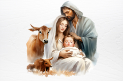 Christmas Nativity Sets Clipart PNG Product Image 2