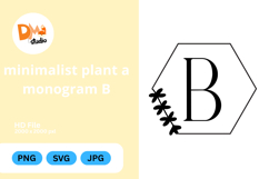 Minimalist Plant Monogram Product Image 1