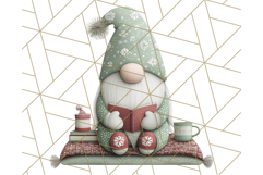Cozy Winter Gnome Clipart PNG, Christmas Gnome Clip Art Product Image 2