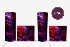 Liquid Waves Tumbler Template, Purple Tumbler Sublimation Product Image 2