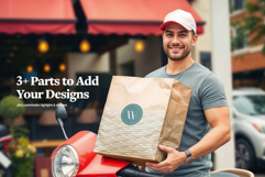 Restaurant Delivery Paper Bag Mockup Product Image 2