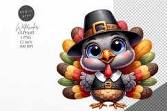 Thanksgiving clipart, Turkey clipart, Autumn clipart, Product Image 1