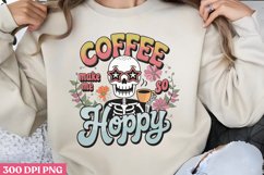 Coffee make me so hoppy PNG, Skeleton Easter Clipart PNG Product Image 2