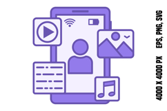 Colored Advertising Content Icon Product Image 1