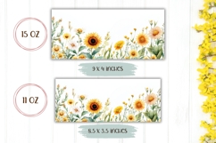 Watercolor Flowers Mug Sublimation, Spring Mug Design Product Image 2