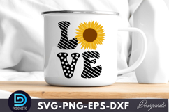 Love SVG, Sunflower SVG Product Image 2