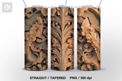 3d Wooden 4 Tumbler wraps, 20 oz Tumbler Wraps Product Image 2