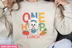 ONE HIP LUNCH LADY PNG, Lunch Lady Sublimation PNG Product Image 1