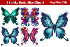 Smoke Butterflies Clipart PNG Product Image 1