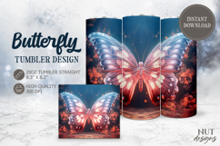 Glowing Butterfly Tumbler wrap luminous fantasy butterfly Product Image 1