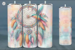 Boho Hummingbird Tumbler Sublimation, 20 oz Tumbler Wrap Product Image 2