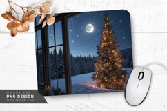 Winter Wonderland Through the Window Mouse Pad PNG Design Product Image 1