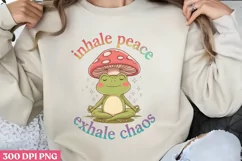 Inhale peace, exhale chaos PNG, Retro Positive Sublimation P Product Image 2