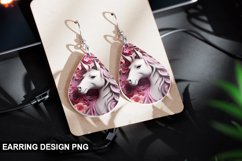 3D Unicorn Earrings Teardrop Sublimation - Unicorn Earrings Product Image 1