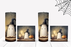 Cartoon Halloween Ghost Tumbler, Kids Halloween Tumbler Wrap Product Image 2