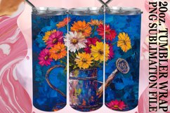 Vintage Floral Tumbler Wrap - Retro Blossoms Product Image 1