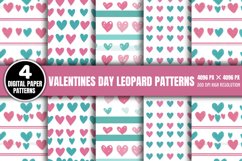 Valentines Day Leopard Print Patterns Bundle PNG Product Image 3