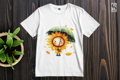 Cute Sunflower Girl Clipart Sublimation PNG Product Image 2
