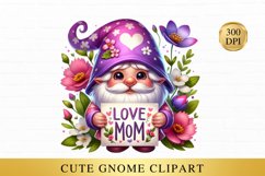 Cute gnome clipart, Gnome Mother&#039;s Day Product Image 1