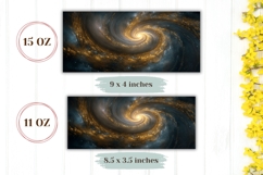 Space Mug Wrap, Galaxy Mug Design, Glitter Mug Sublimation Product Image 2