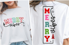 Merry Vibes PNG SVG, Christmas Shirt SVG, Christmas PNG Product Image 3