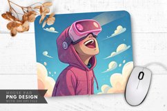 Joyful VR Adventure Mouse Pad PNG Design Product Image 1
